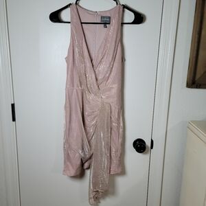 Liv Foster Pink Shimmer Rhinestone Dress | Bridesmaid Dress | Wedding Dress | 2